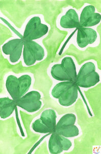 How to draw a shamrock