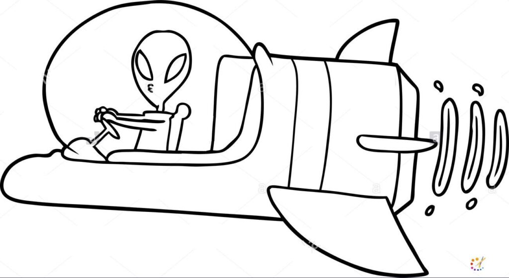 How to draw a spaceship