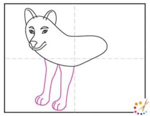How to draw a wolves