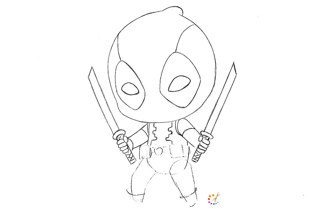 How to draw a Deadpool