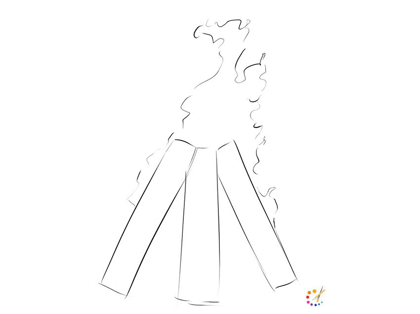 How to draw a fire