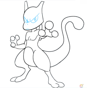 How to draw Mewtwo