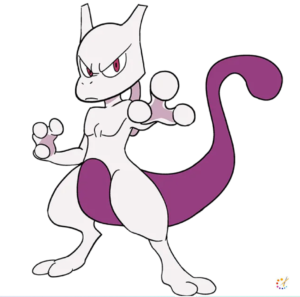 How to draw Mewtwo