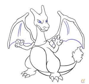 How to draw a Charizard