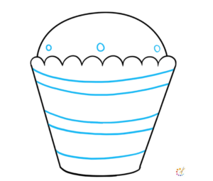 How to draw a cupcake