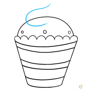 How to draw a cupcake