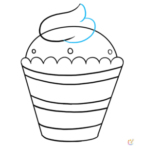 How to draw a cupcake