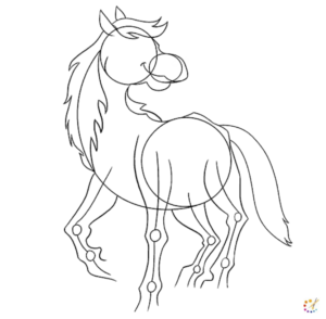 How to draw cartoon horse