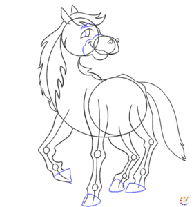 How to draw cartoon horse