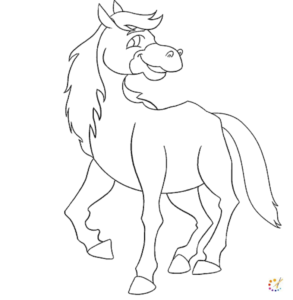 How to draw cartoon horse