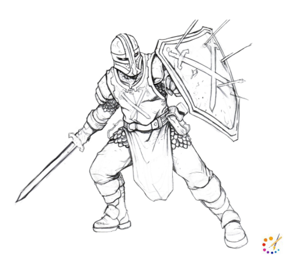 How to draw knight