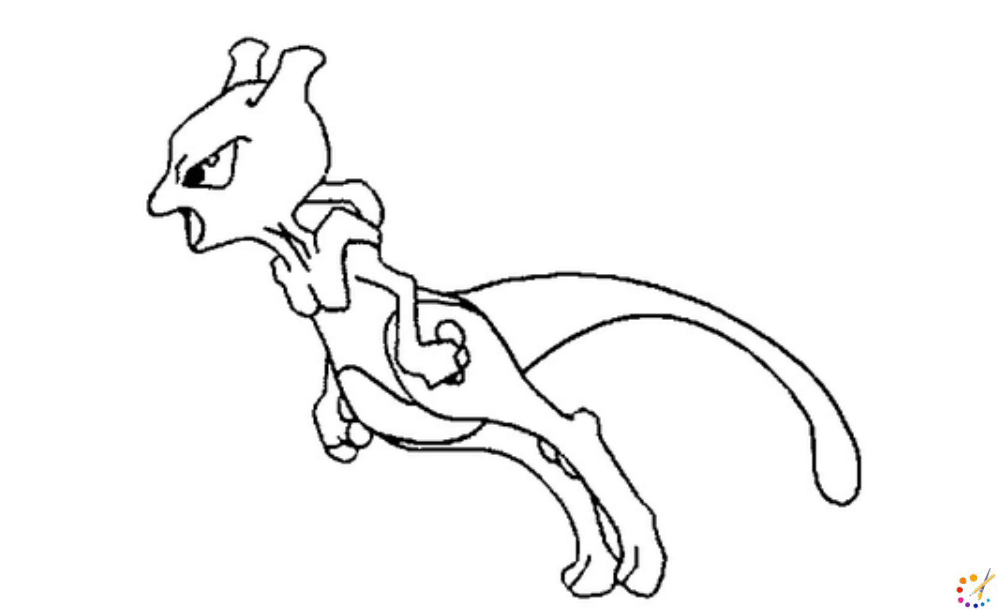 How to draw Mewtwo Pokemon