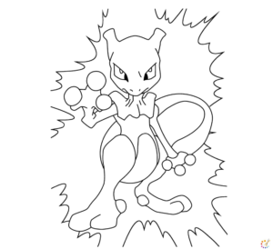 How to draw Mewtwo Pokemon