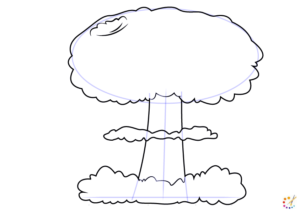 How to draw mushroom cloud