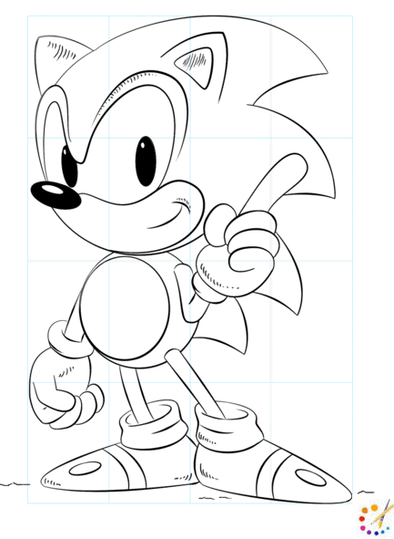 How to draw a sonic