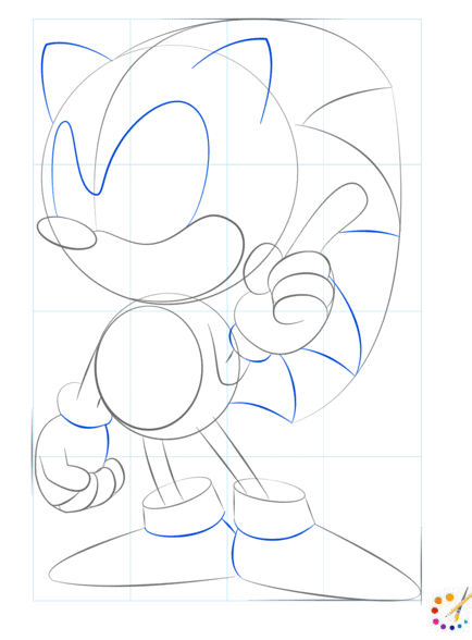 How to draw a sonic