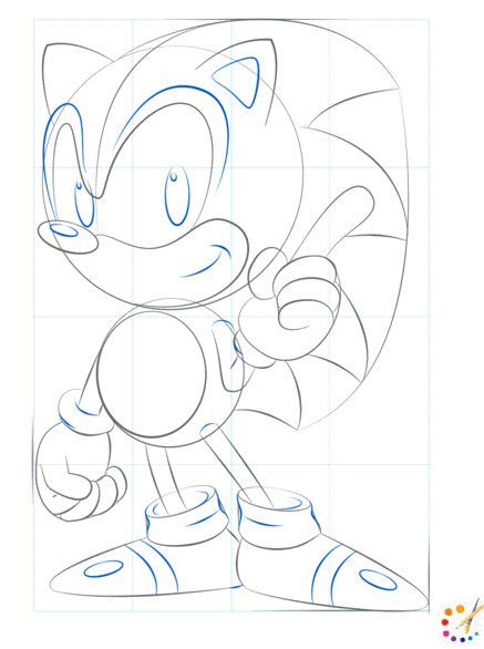 How to draw a sonic