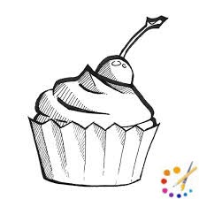 How to draw a cupcake