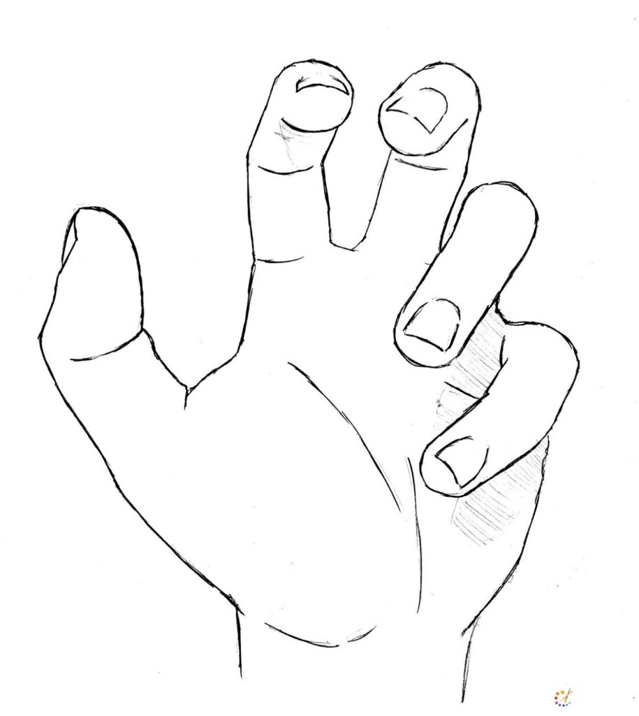 How to draw a hand