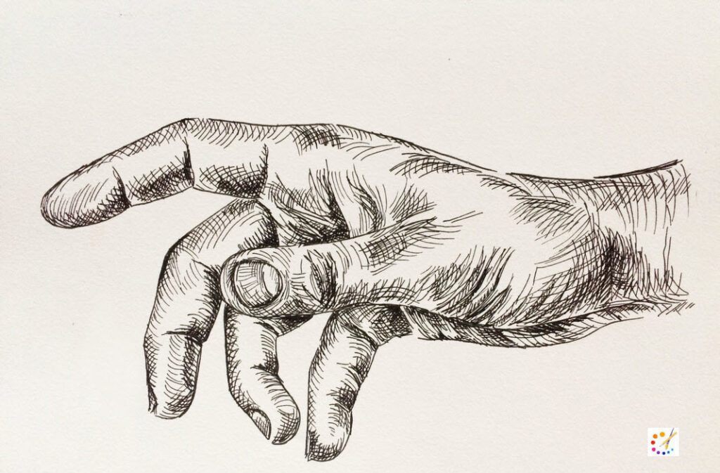 How to draw a hand