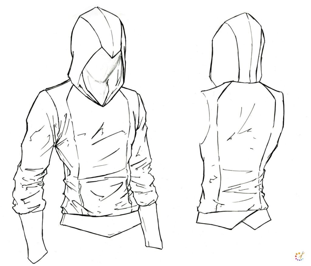 How to draw a hood