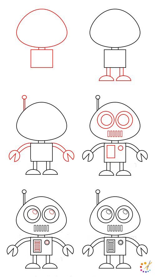 How to draw a robot