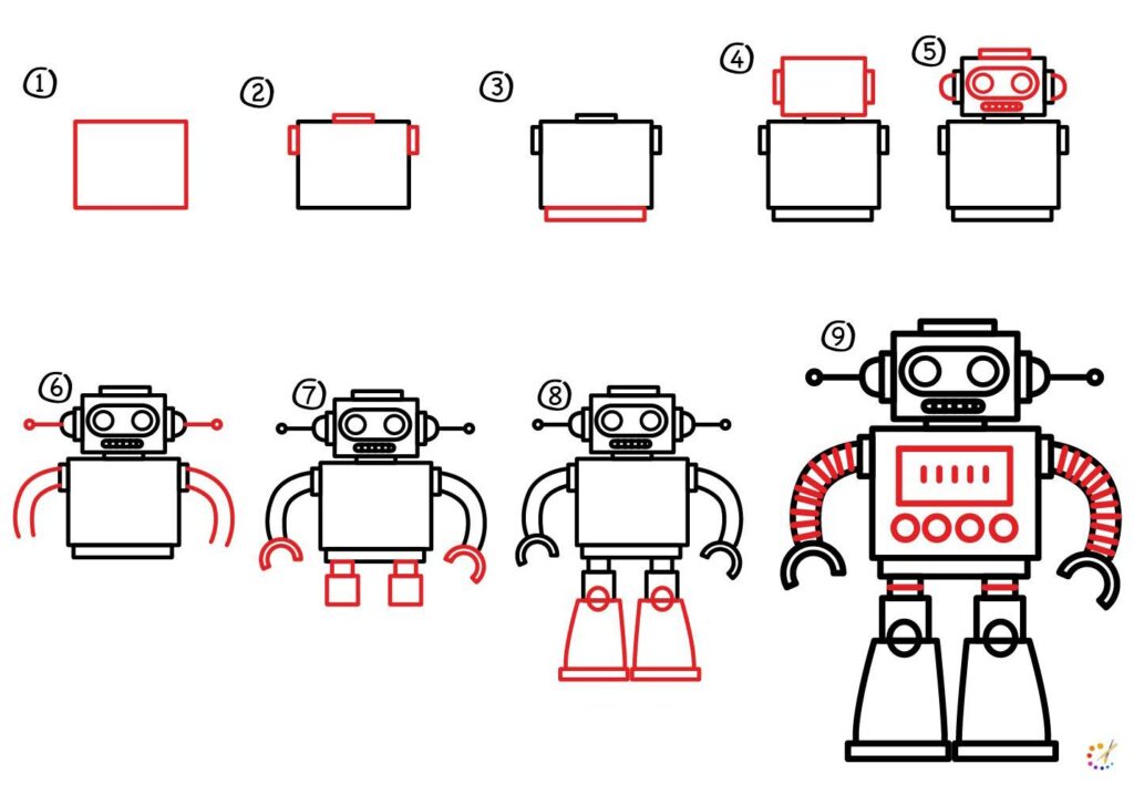 How to draw a robot