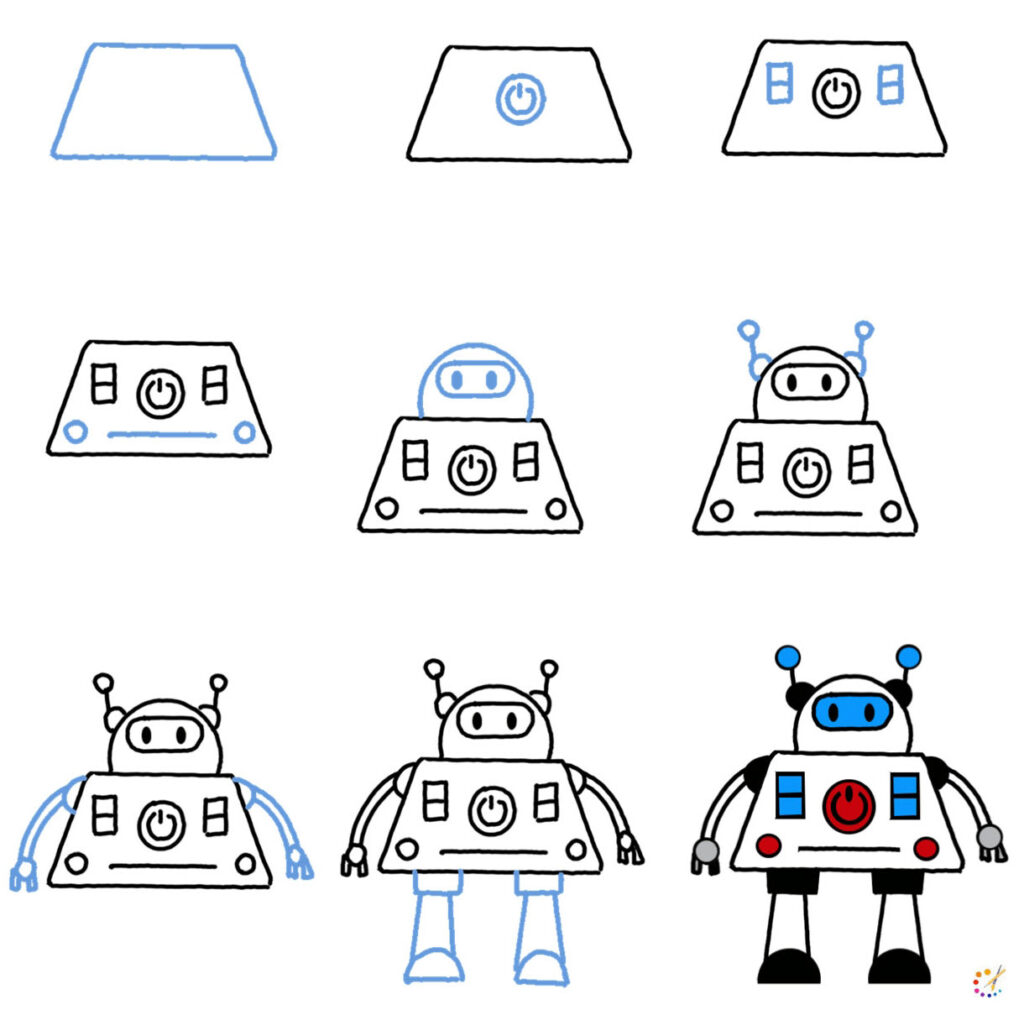 How to draw a robot