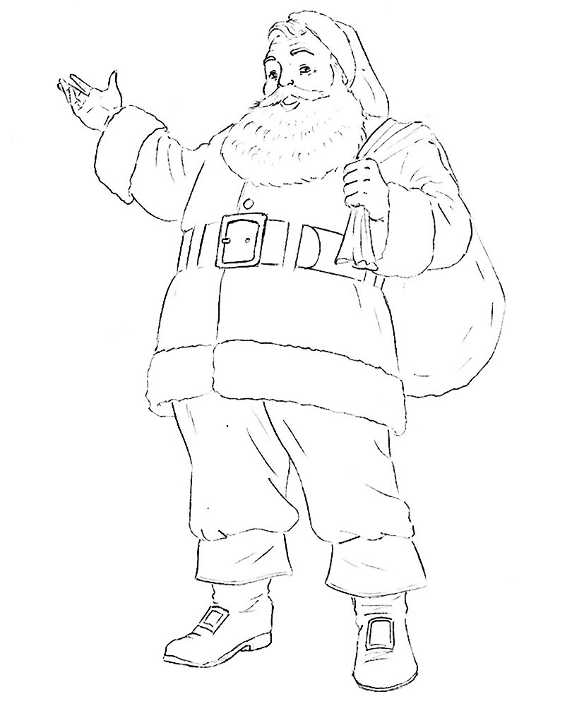 How to draw Santa Claus