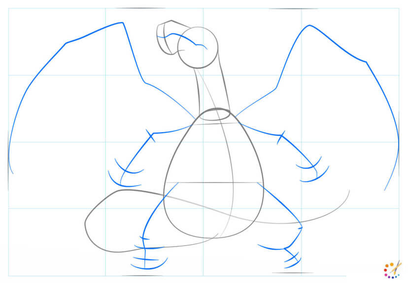 How to draw a charizard