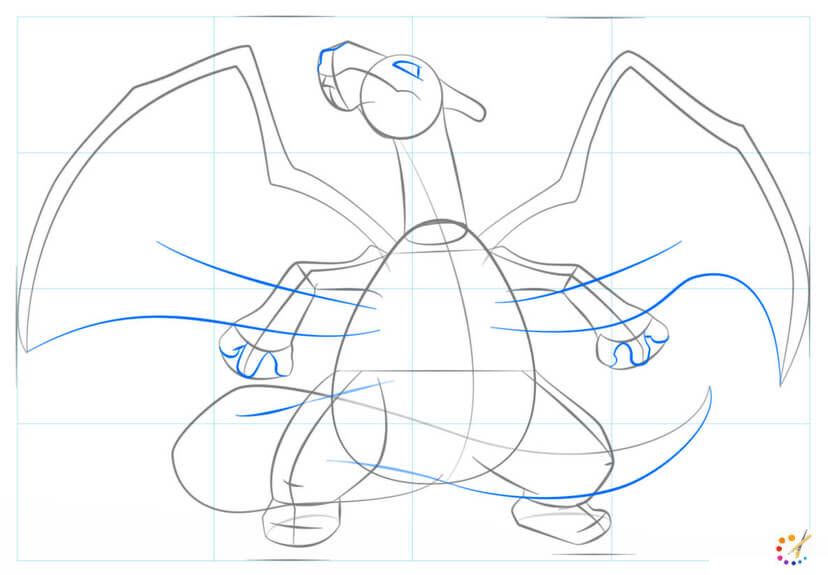 How to draw a charizard