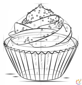 How to draw a cupcake