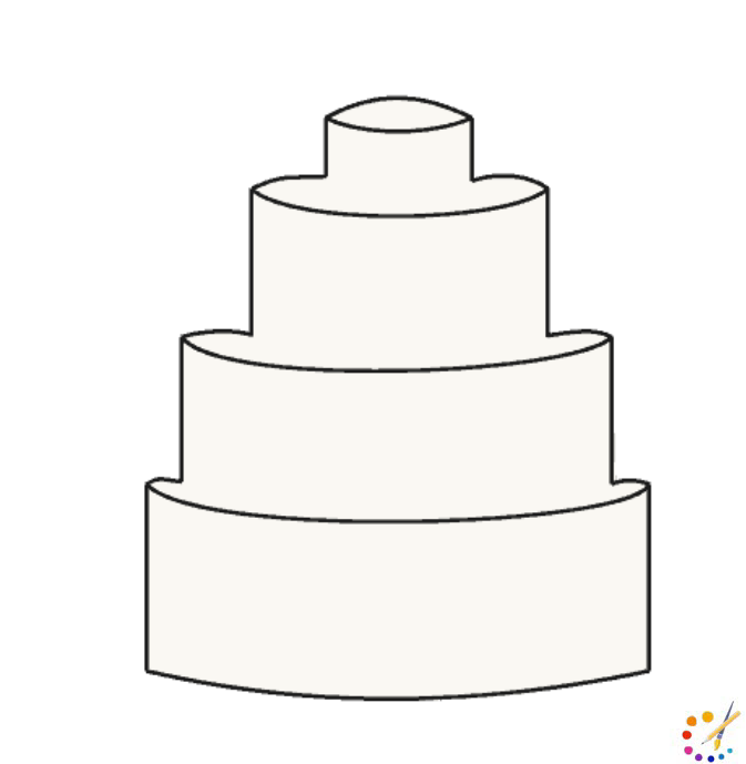 How to draw cake