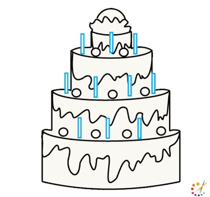 How to draw cake