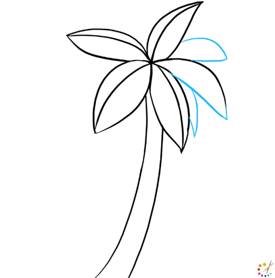 How to draw palm tree