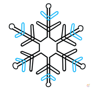 How to draw snowflakes