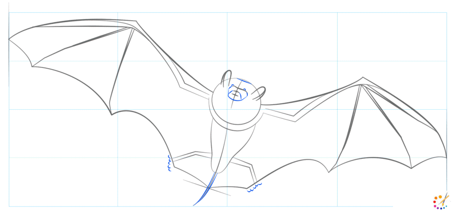 How to draw a bat