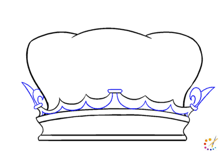 How to draw a Crown step by step - For Kids & Beginner