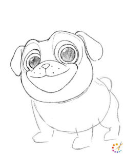 How to draw a puppy