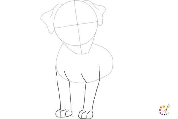 How to draw a puppy