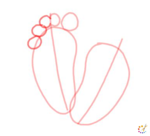 How to draw baby feet