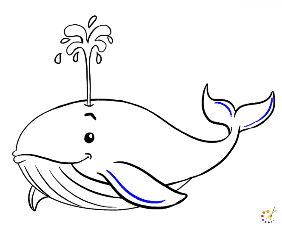 How to draw whale