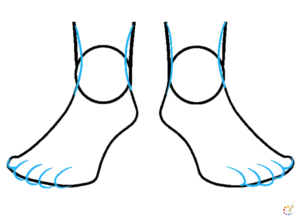 How to draw a feet