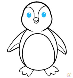 How to draw penguin