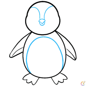 How to draw penguin