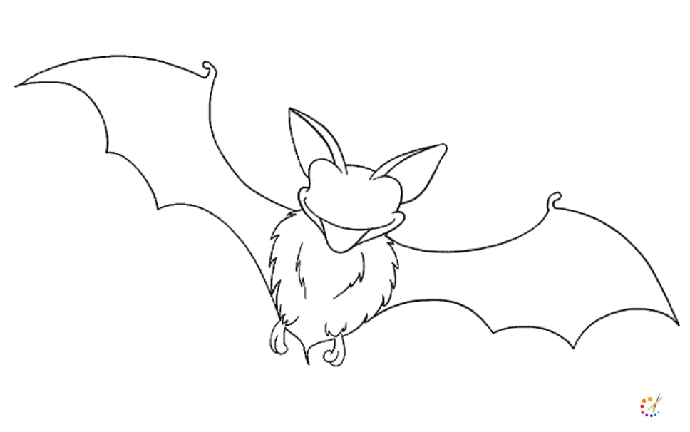 How to draw a bat