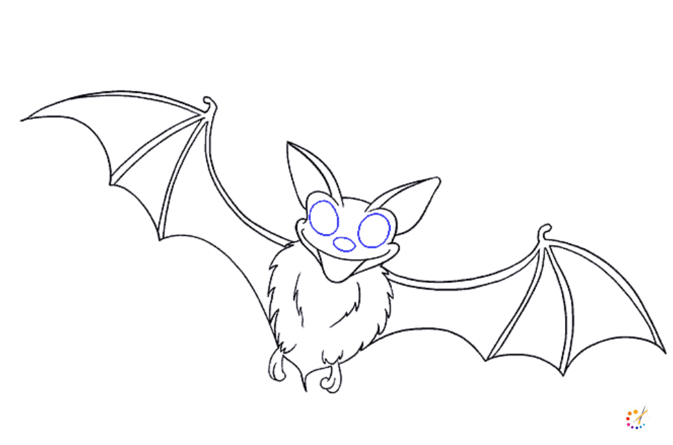 How to draw a bat