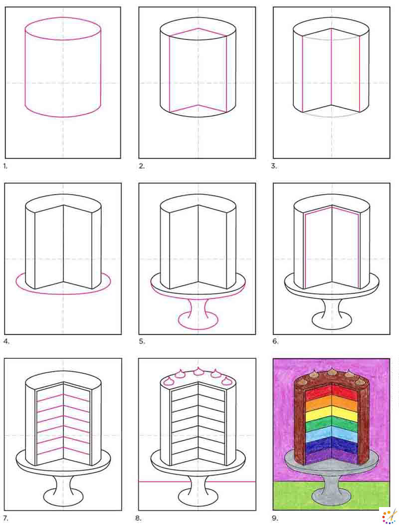 How to draw Cake