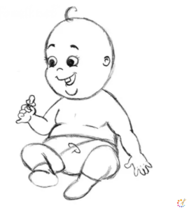 How to draw a baby