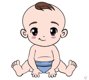 How to draw a baby